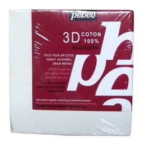 Châssis 3D coton blanc 10 x 10 cm x 3