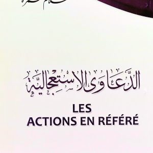 الدليل العملي لرئيس المحكمة  – الجزء الثالث–   الدعاوى الاستعجالية   Les Actions En Référé    سلام حمزة                    دار هومه 