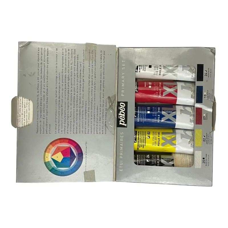coffret de 5 tubes 37 ml de peinture à l'huile fine Pébéo Studio XL couleurs primaires – Image 3