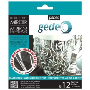 FEUILLES EFFET MIROIR ARGENT 12 FEUILLES « PEBEO »