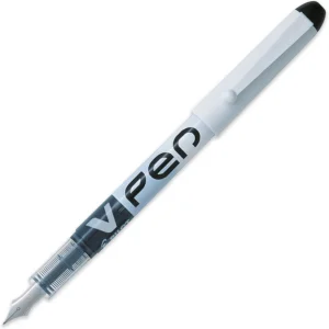 Stylo plume jetable Pilot V-Pen Effaçable à encre liquide (Noir)