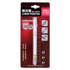 Pointeur Laser Deli 3934  Noir – Argent