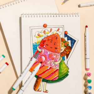 Marqueur sketch a base d&rsquo;eau 36 Pieces COLORUN -DELI