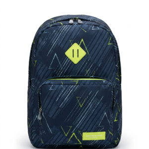 Sac à dos  orthopédique « Géométrique » bleu et vert fluo Cristal