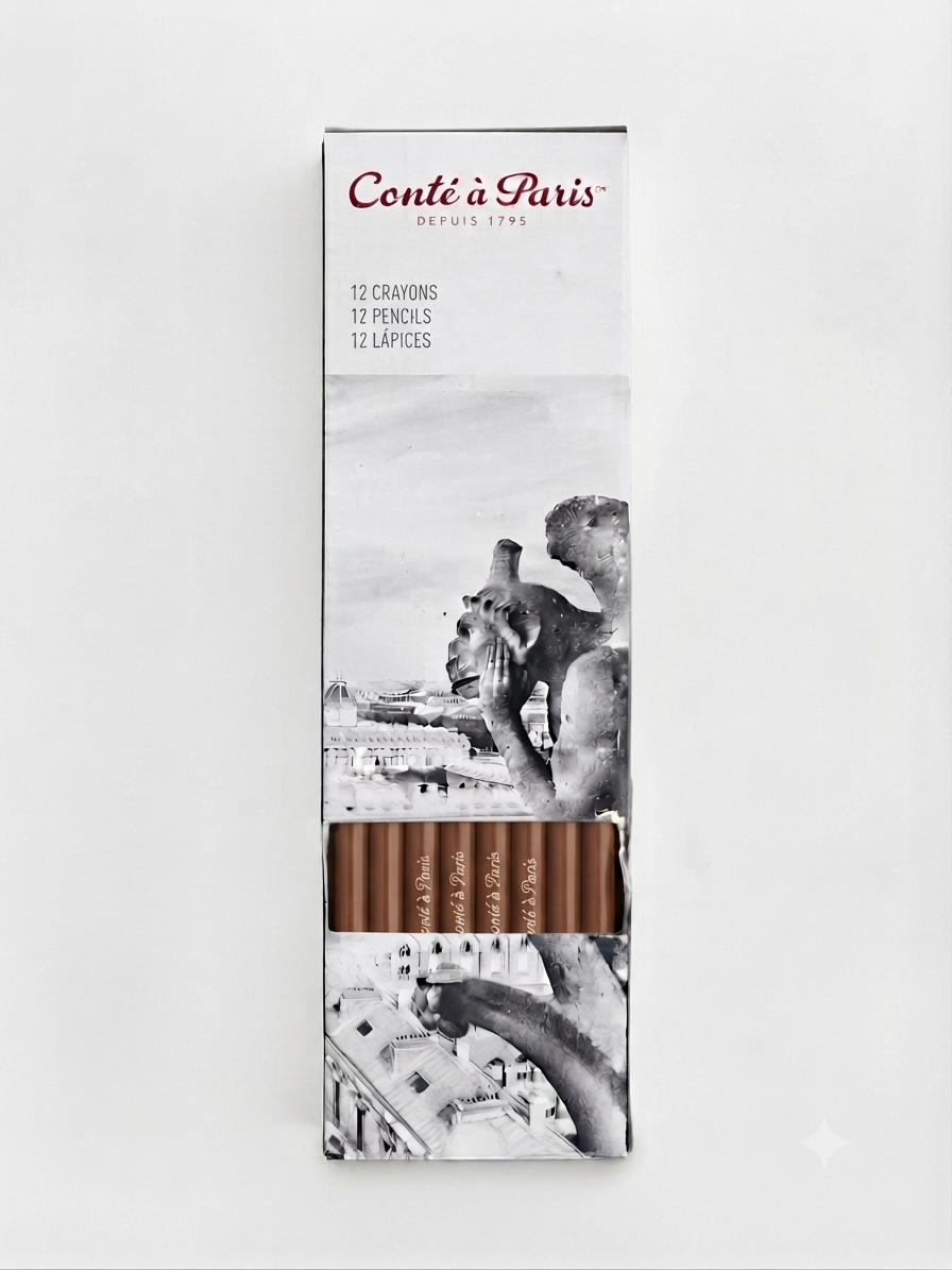 Crayon de couleur à croquis marron "SEPIA" Conté à Paris – Image 3