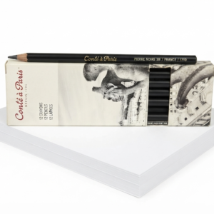 Conté à Paris Crayon de couleur noir à croquis « PIERRE NOIRE » 3B