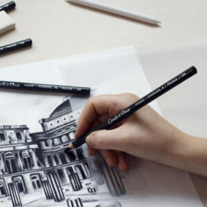 Conté à Paris Crayon de couleur noir intense à croquis « FUSAIN » 2B