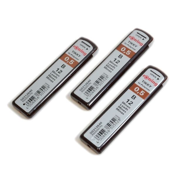 Rotring Etui De 12 Mines Tikky Pour Porte-mines 0,5 mm B – Image 2